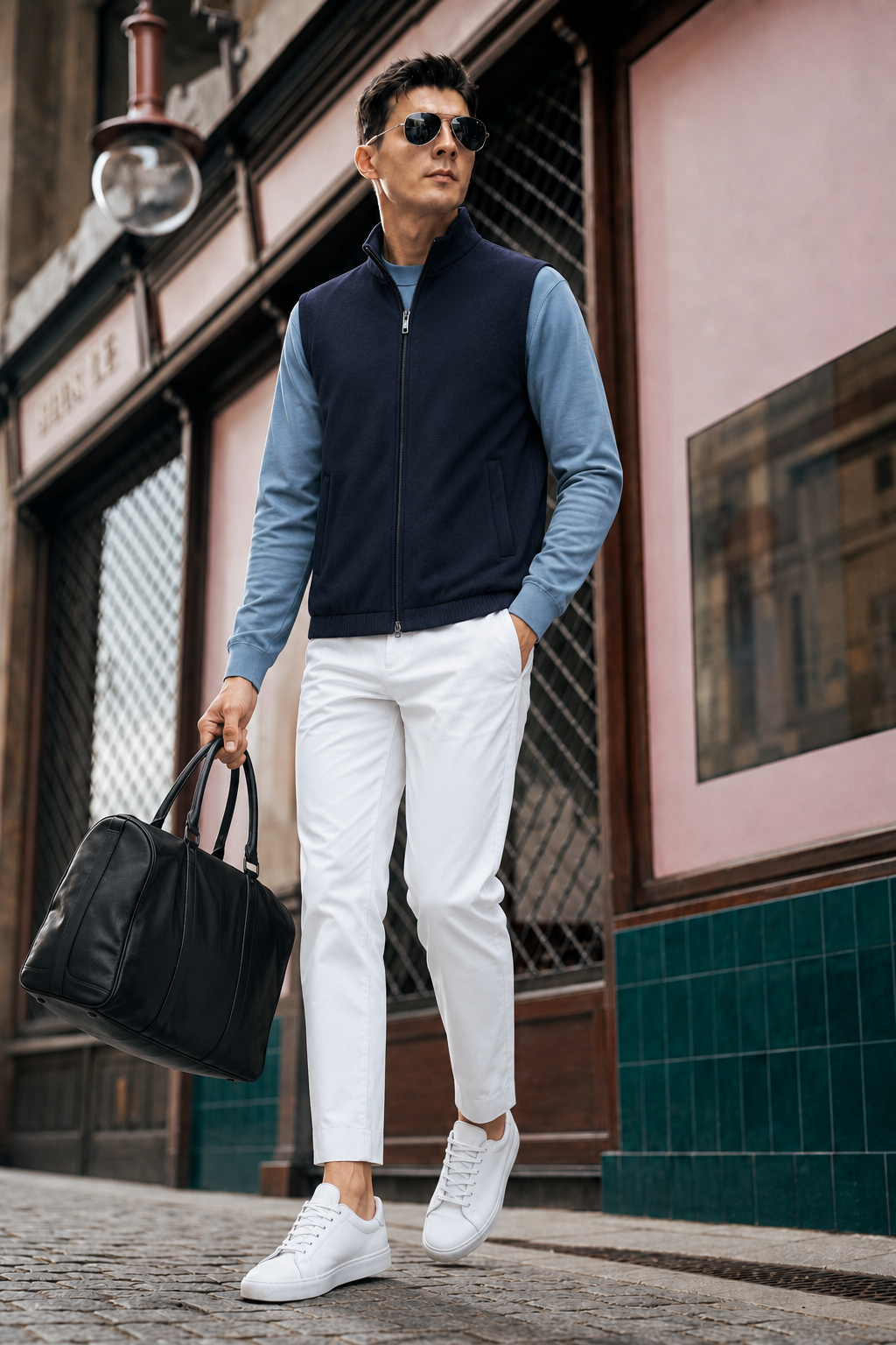 Cashmere-Blend Zip Vest