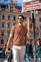 Casual Stretch Knit Polo