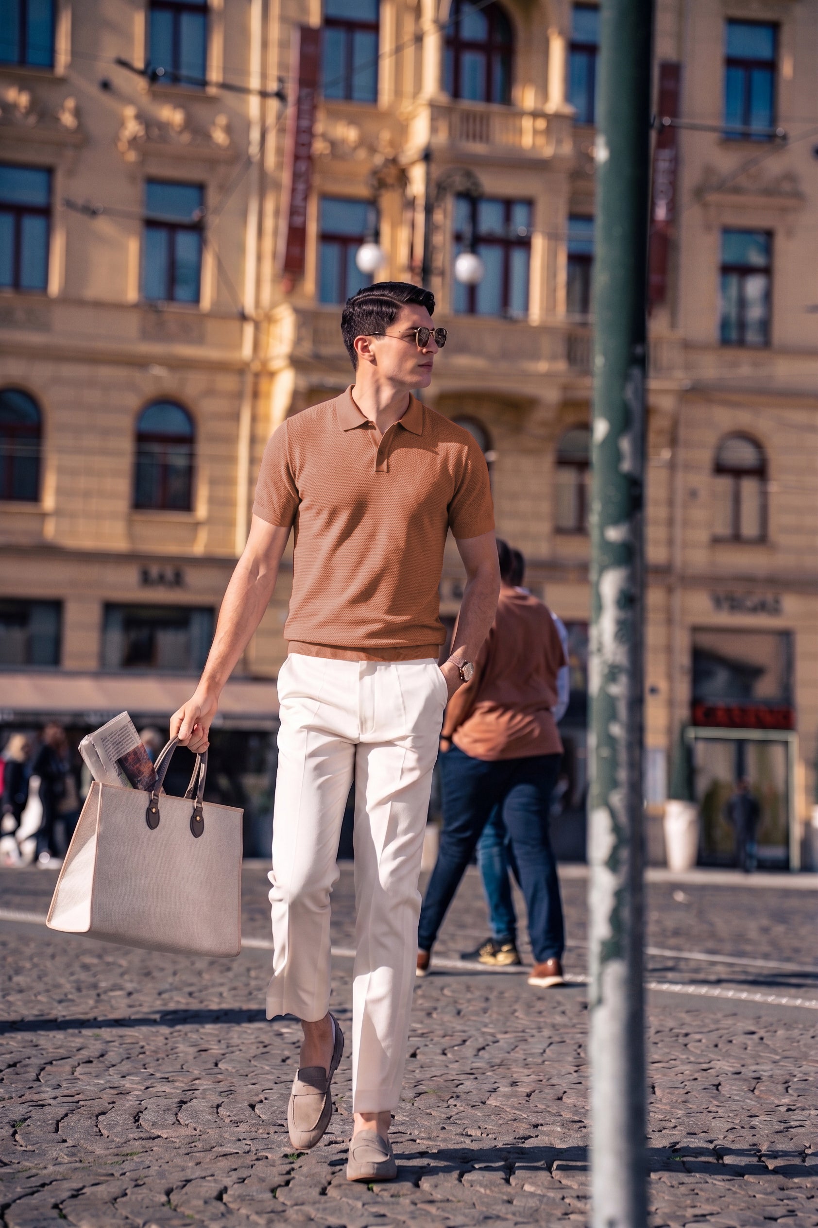 Casual Stretch Knit Polo