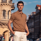 Soft Knit Fabric High-End Daily Casual Merino Wool polo