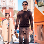 Slim Fit All-Season Basic Wool Sweater