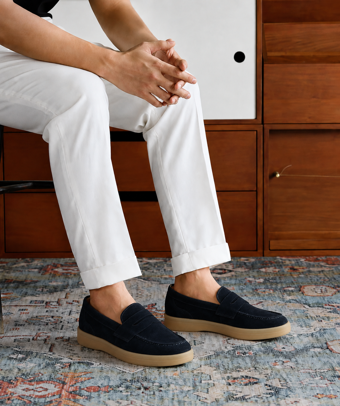 Elevated Suede Penny Loafers