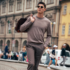 Slim Fit All-Season Basic Wool Sweater