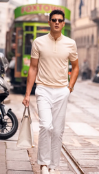 Minimal Layered Zip Neck High-End Polo