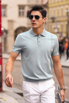 Clean Light Color High-End Business Casual Polo