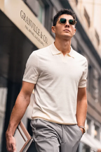 Sleek Contrast Trim Elegant Versatile Daily Polo