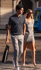 Minimal Ribbed Quiet Luxury Gentleman Polo