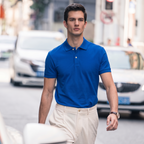 Soft Silhouette Neutral Tone Luxury Men Polo