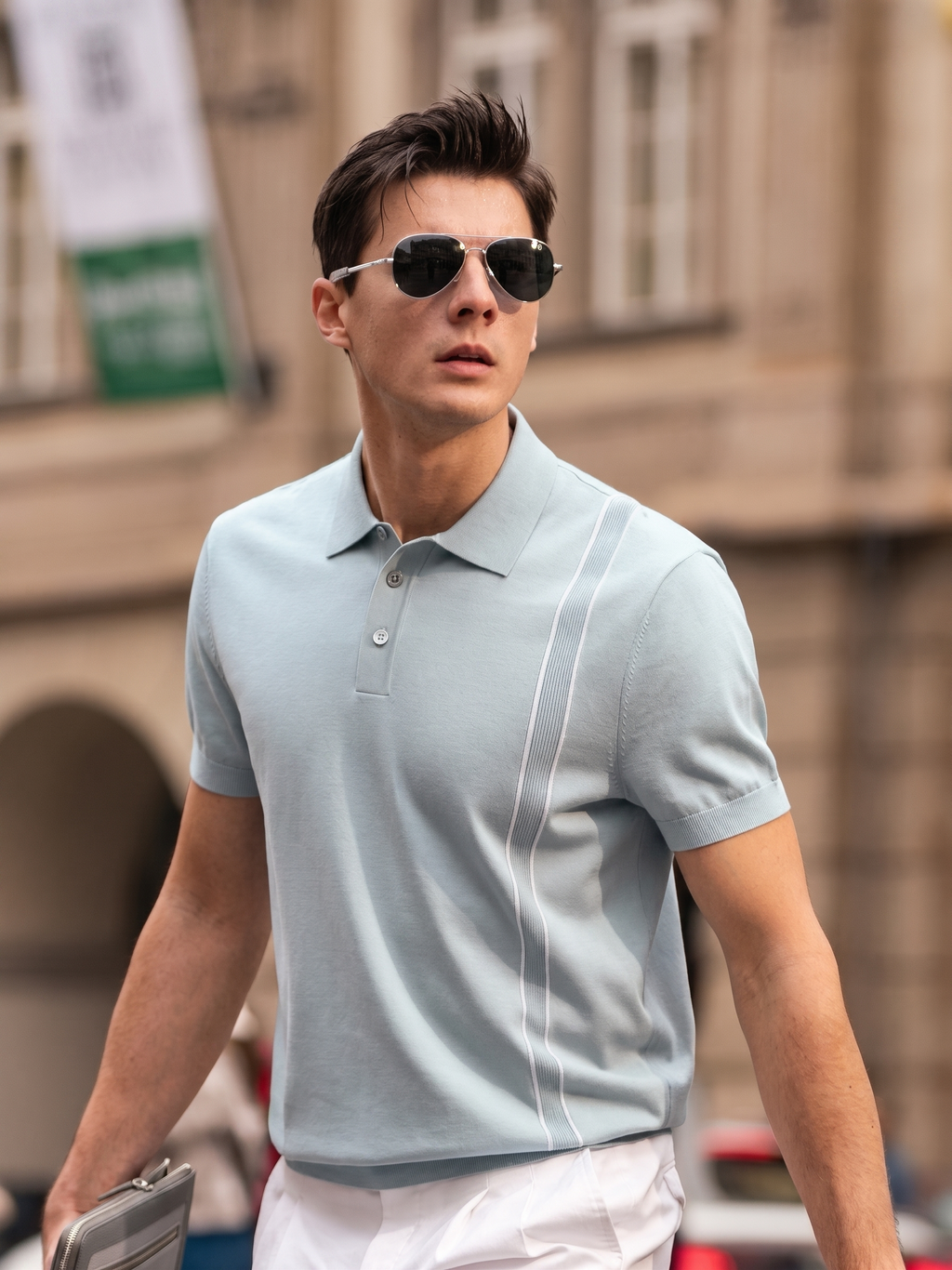 Clean Light Color High-End Business Casual Polo