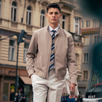 Stand Collar Zipper Business Jacket