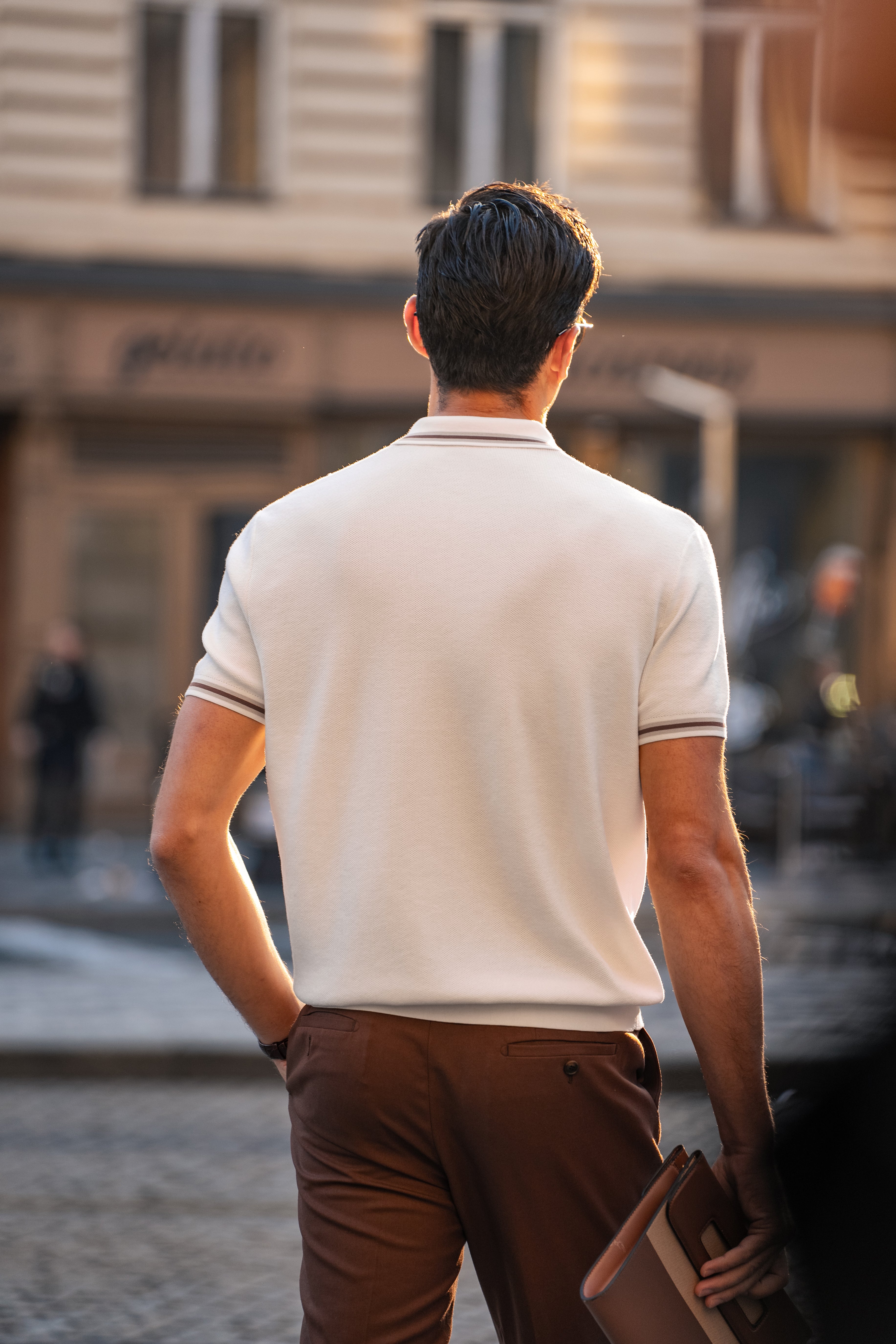 Contrast Trim Knit Polo