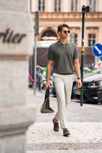 Relaxed Open-Collar Knit Polo