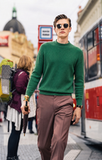 Men’s Premium 100% Wool Ribbed Mock Neck Sweater | Quiet Luxury Old‑Money Pullover