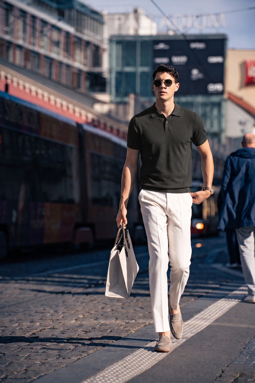 Casual Stretch Knit Polo