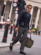 Satin Trim Minimal Business Knit Jackets