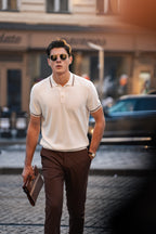 Contrast Trim Knit Polo