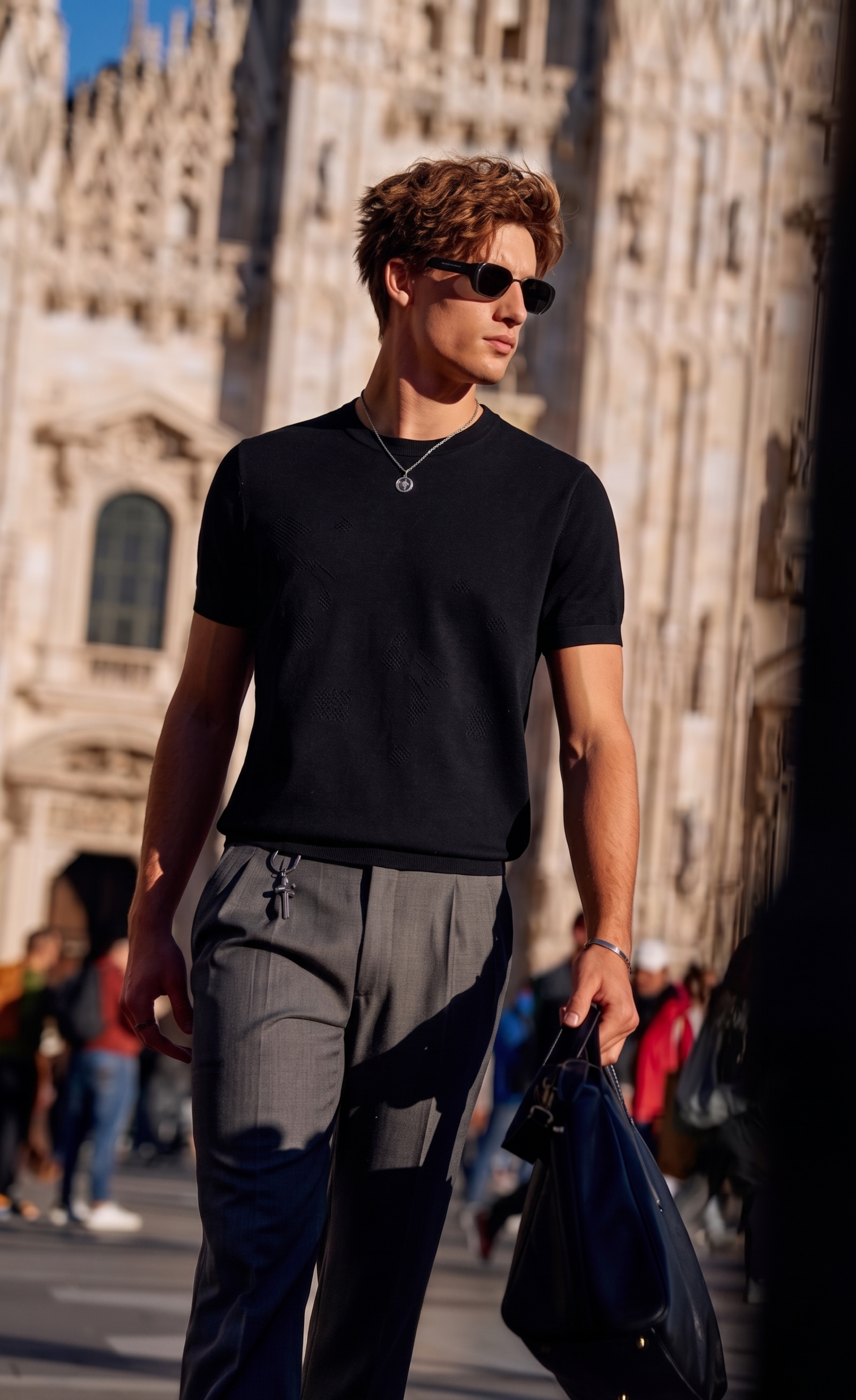 Breathable Textured Quiet Luxury Men T-Shirt
