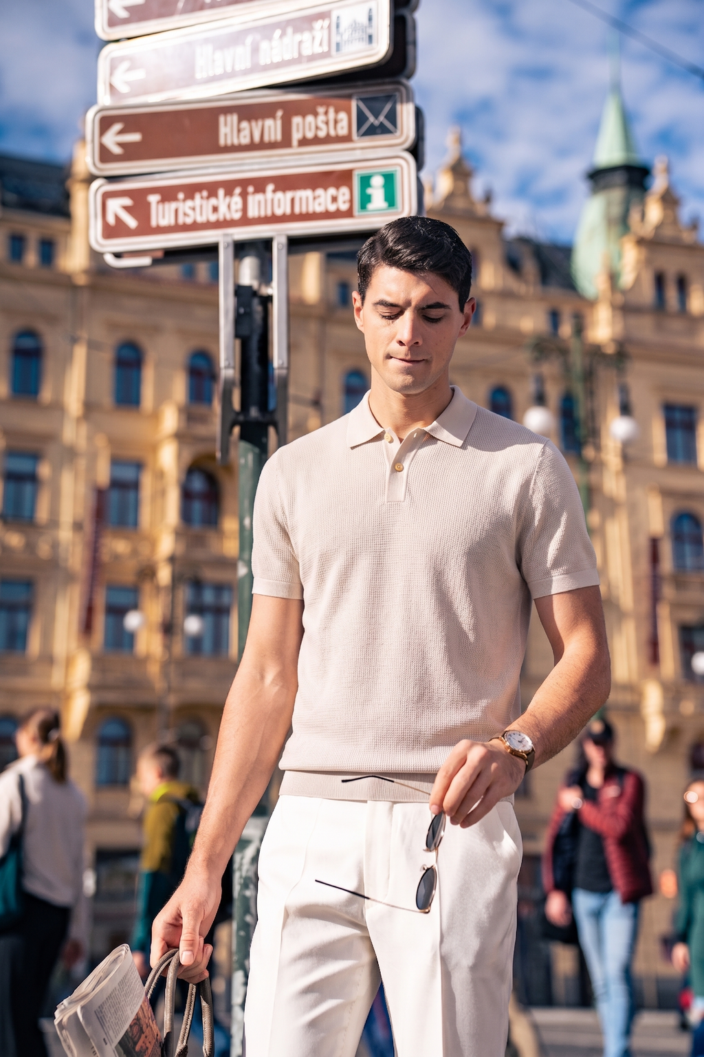 Casual Stretch Knit Polo