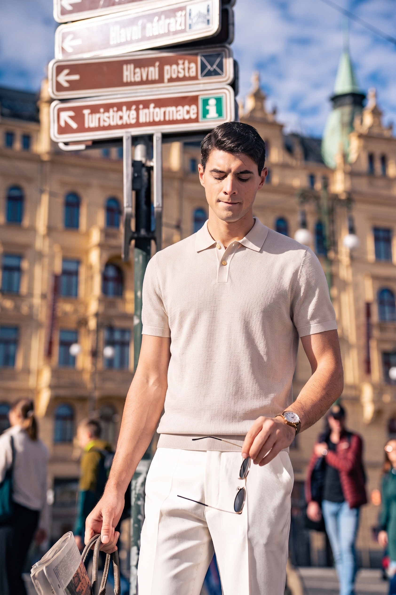 Casual Stretch Knit Polo