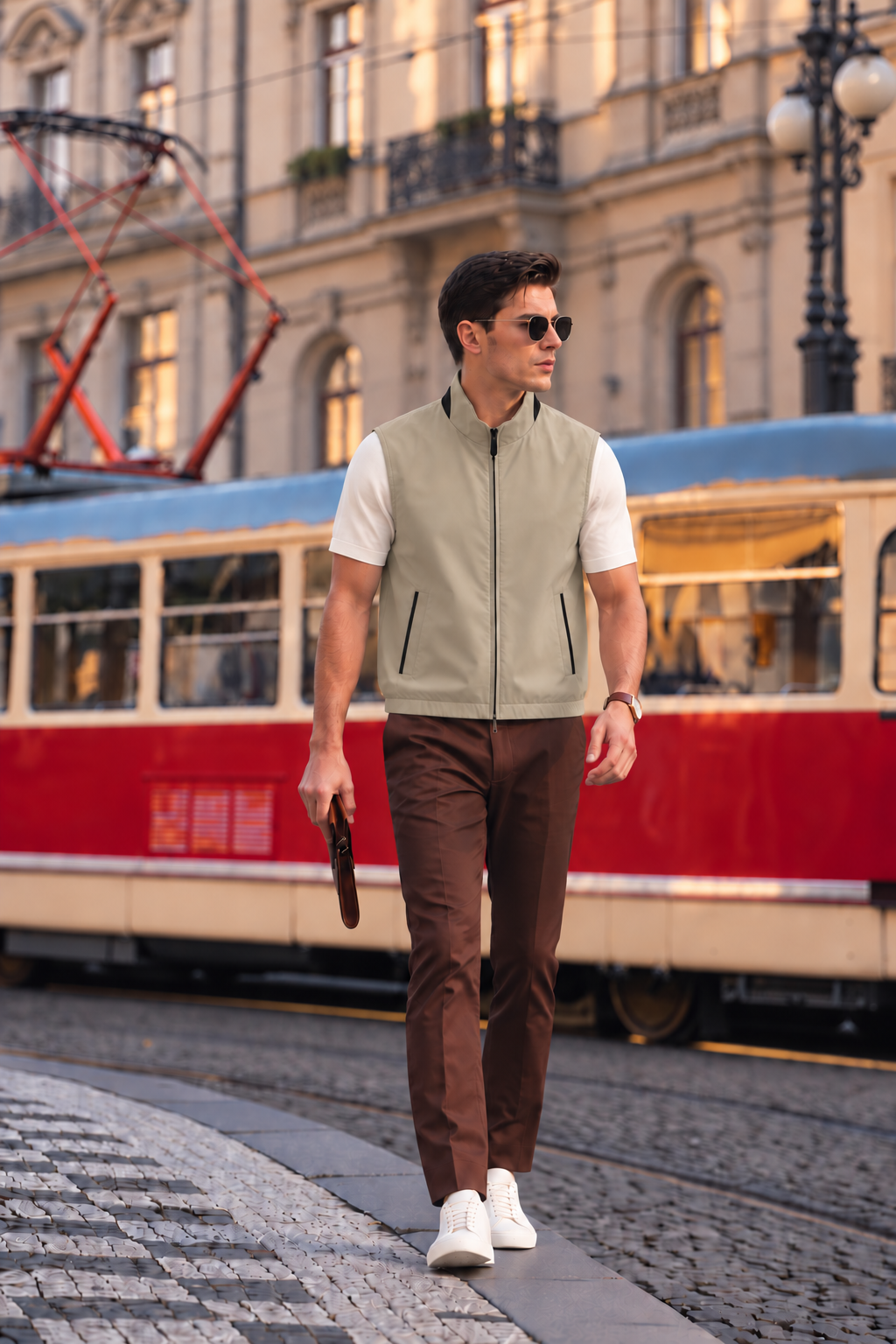 Reversible Wool-Blend Lightweight Zip Vest