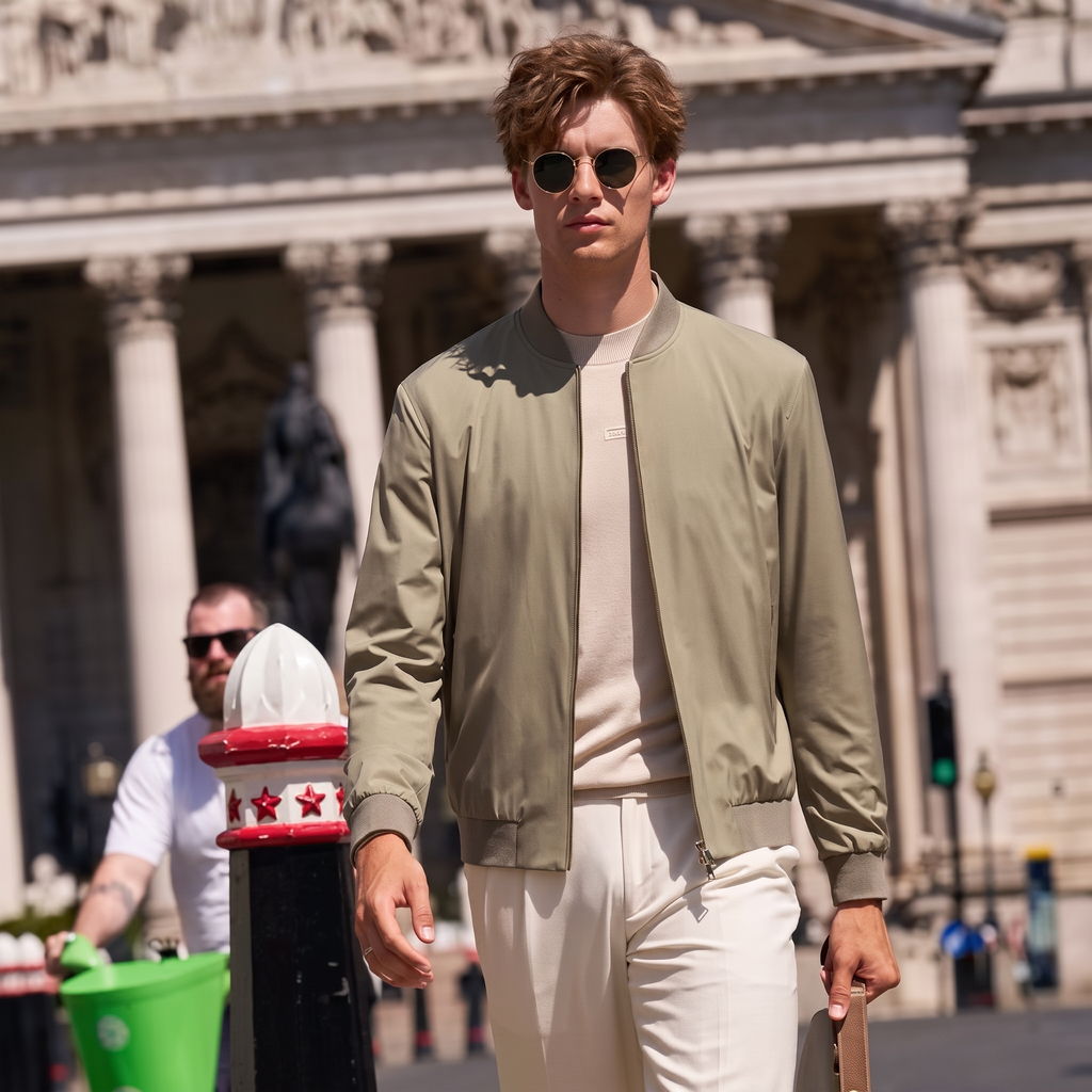 Classic Bomber Style Multi-Match Light Business Jacket