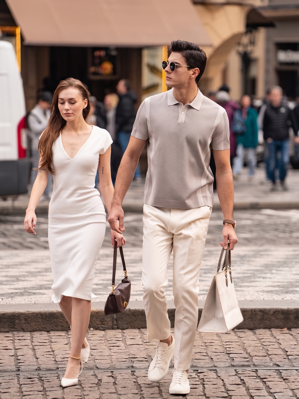Elegant Spliced Design Versatile Daily Men Polo