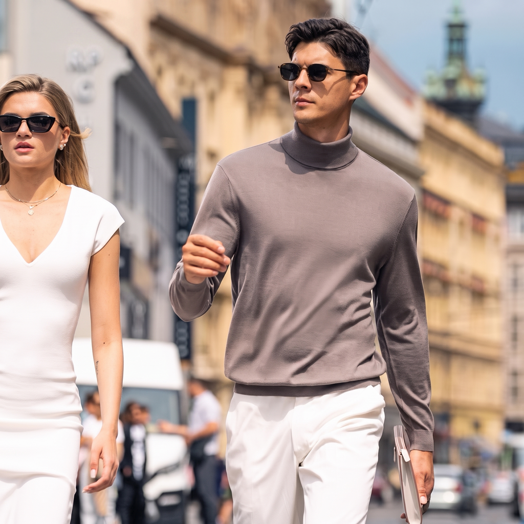 Turtleneck Soft Wool Sweater