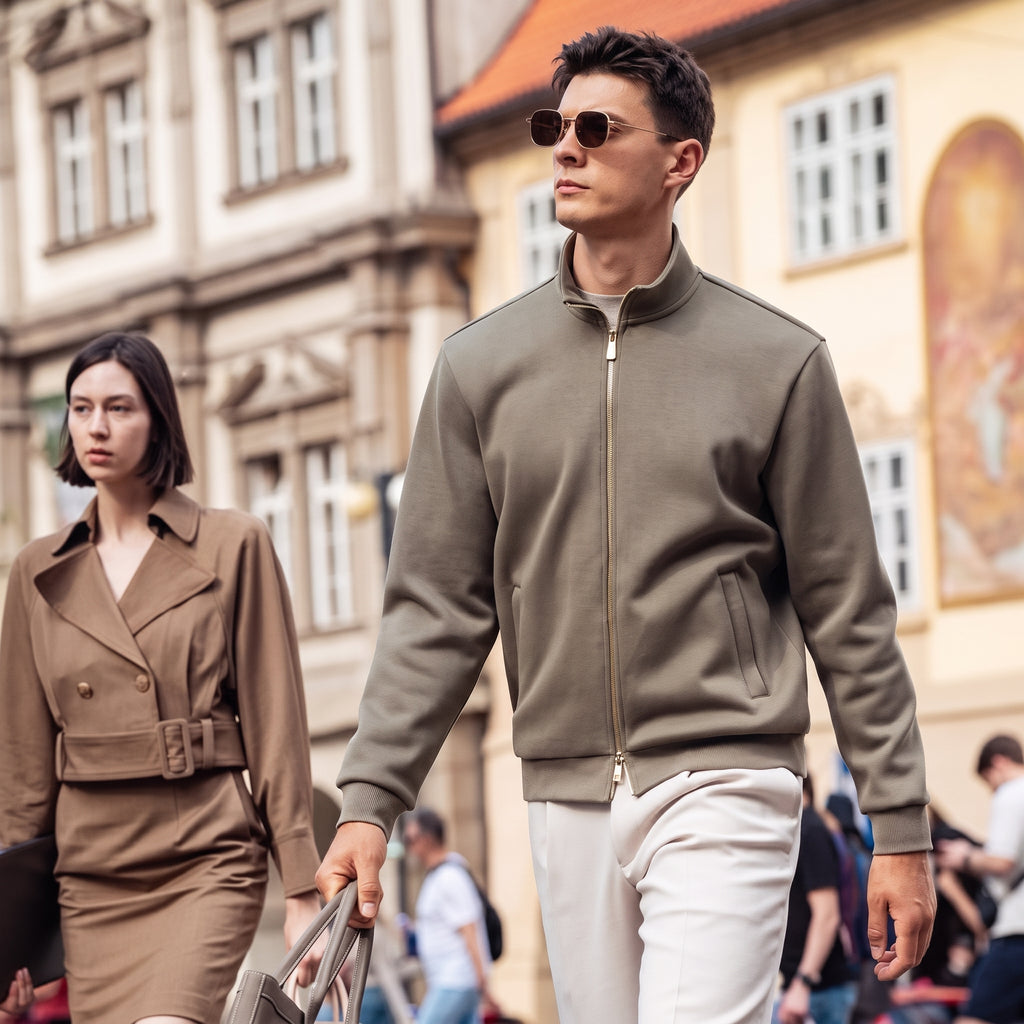 Clean Plain Front Versatile Zip Knit Jackets