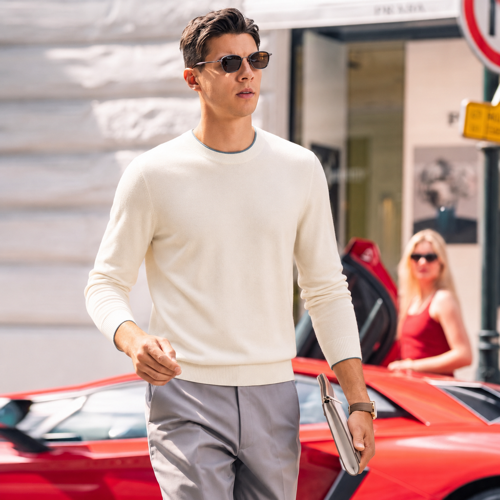 100% Merino Wool Crewneck Sweater