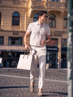 Soft Neutral Tone High-End Business Casual Polo