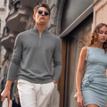 100% Merino Wool Quarter-Zip Sweater