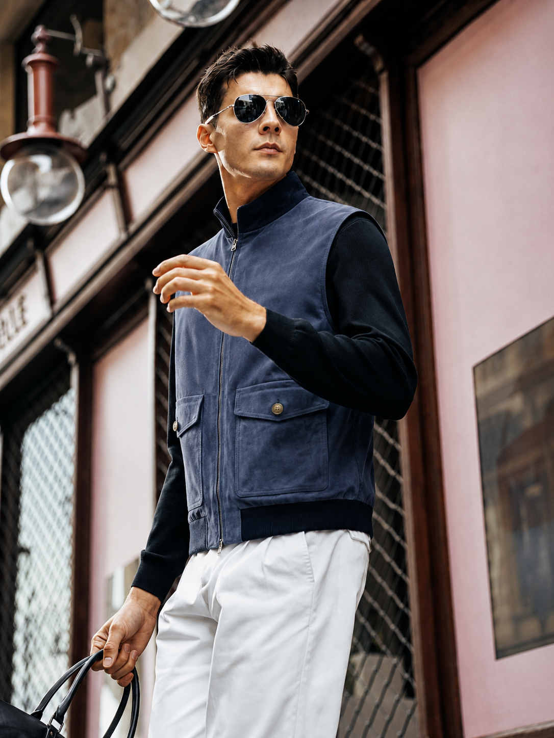 Suede Zip Vest