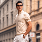 Minimal Layered Zip Neck High-End Polo