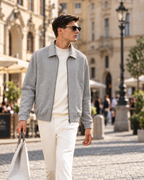 Lightweight Cotton Blend Men’s Casual Overshirt Jacket, Wrinkle Resistant Minimal Everyday Outer Layer