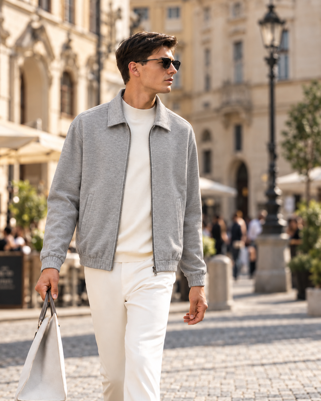 Lightweight Cotton Blend Men’s Casual Overshirt Jacket, Wrinkle Resistant Minimal Everyday Outer Layer