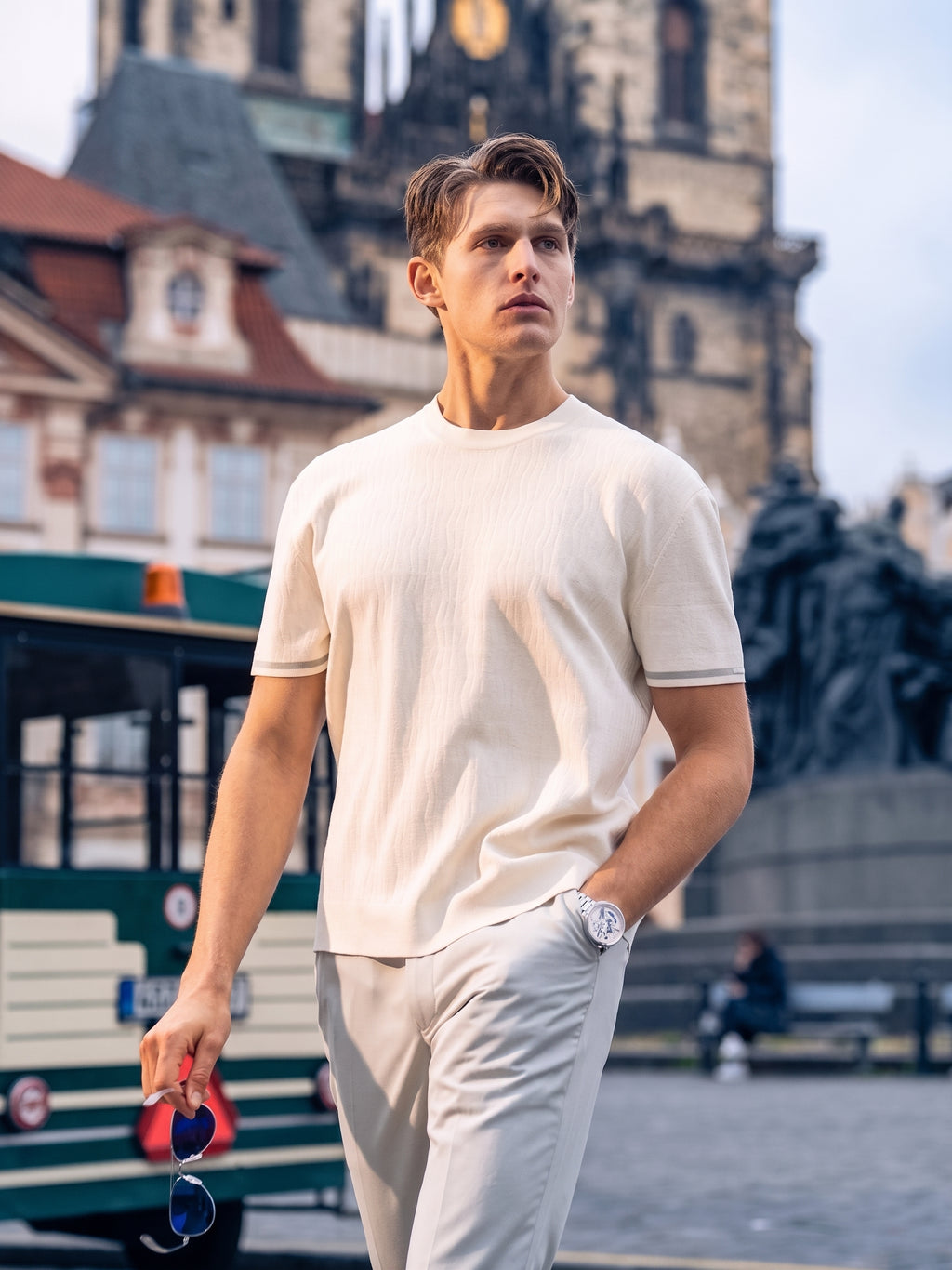 Minimal Textured Quiet Luxury Urban T-Shirt