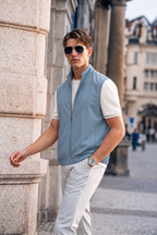 Cashmere-Blend Zip Vest