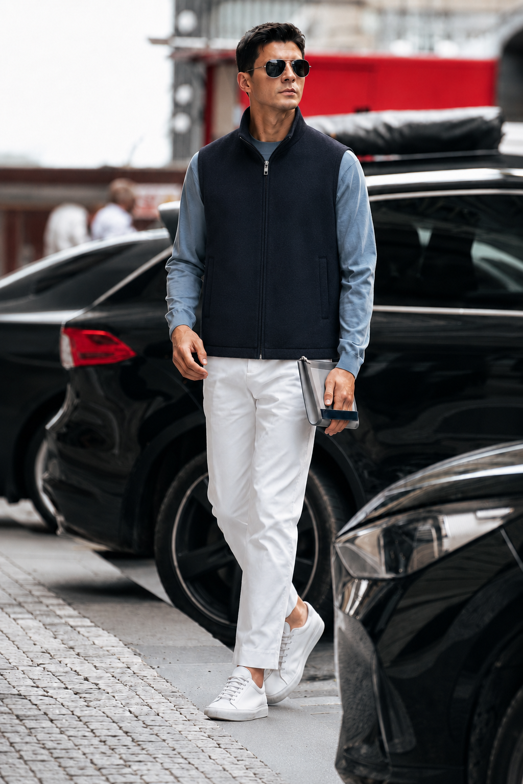 Cashmere-Blend Zip Vest