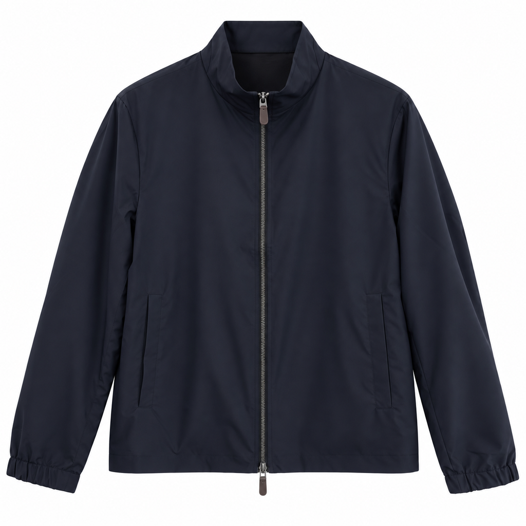 Reversible Wool-Blend Lightweight Bomber Jacket