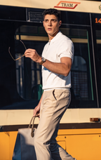 Italian Stiff Collar Slim Fit Gentleman Polo
