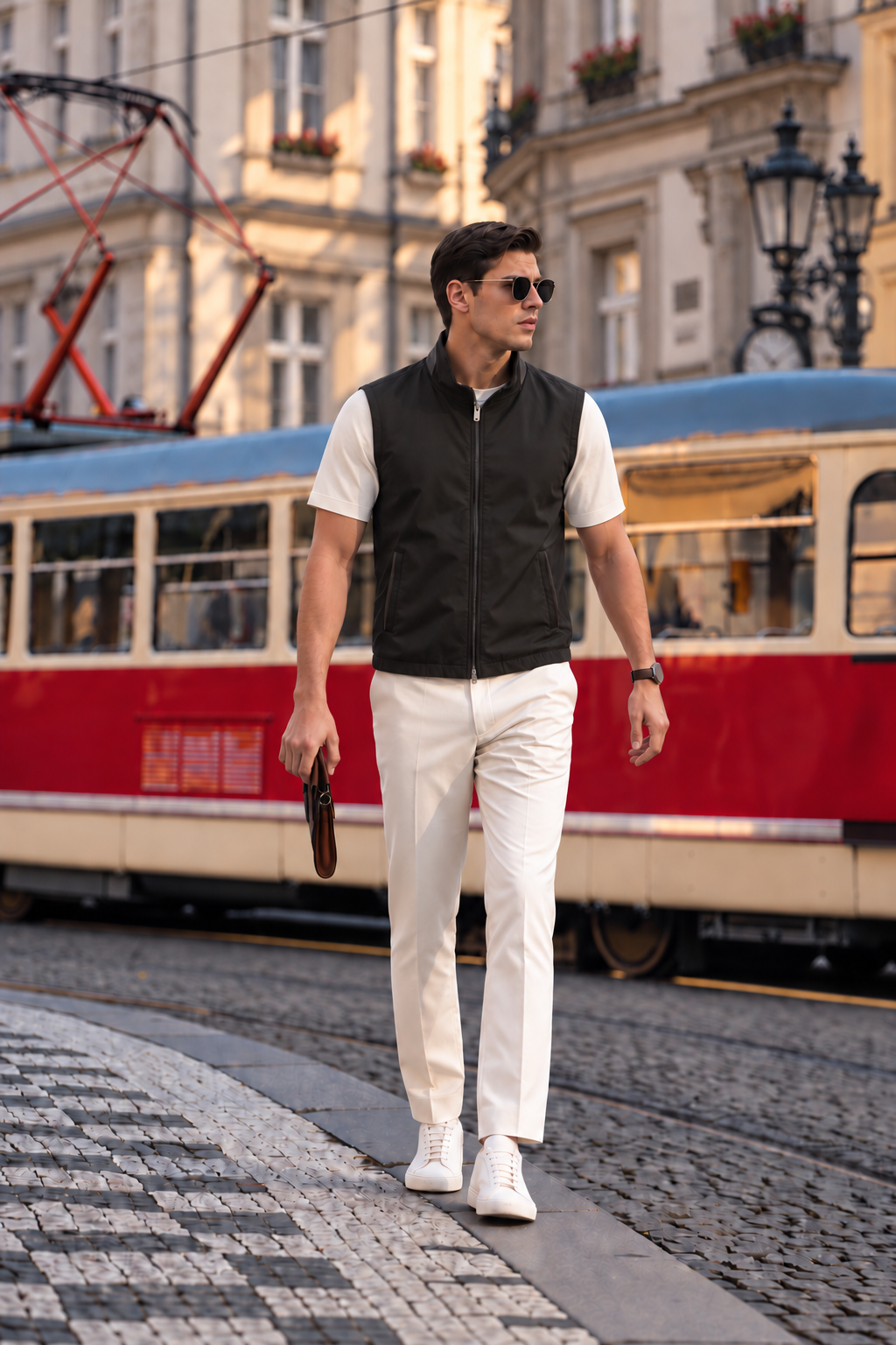 Reversible Wool-Blend Lightweight Zip Vest