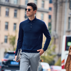 Long Sleeve Wool Polo Sweater