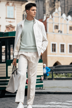 100% Merino Wool Mock Neck Sweater for Men | Soft Premium Knit Pullover
