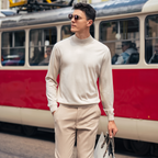 Mock Neck Soft Wool Sweater
