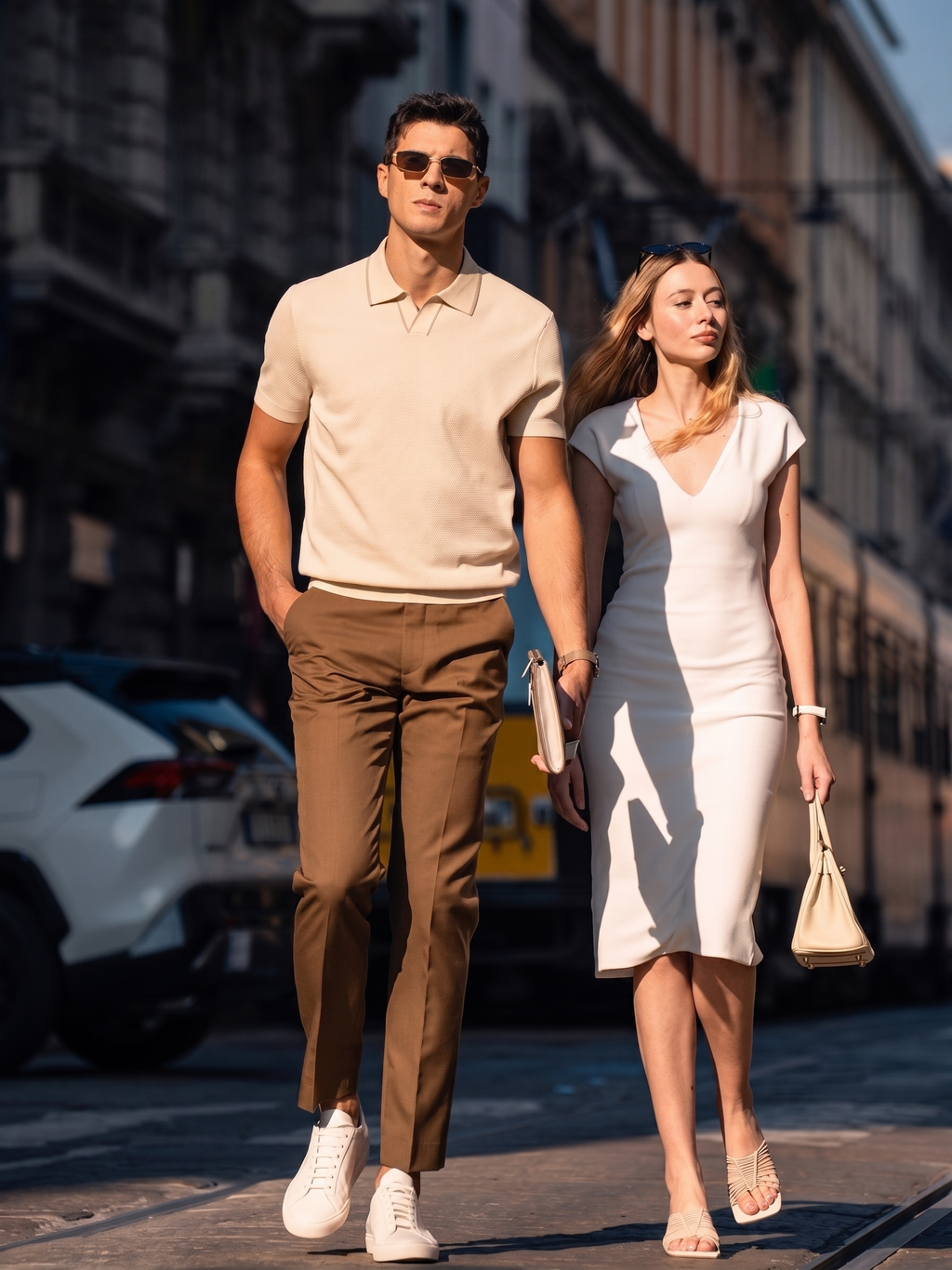 Minimal Trim Collar Quiet Luxury Gentleman Polo