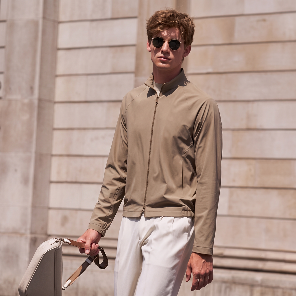 Clean Cut Stand Collar All-Match Light Business Jacket