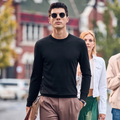 Slim Fit All-Season Basic Wool Sweater