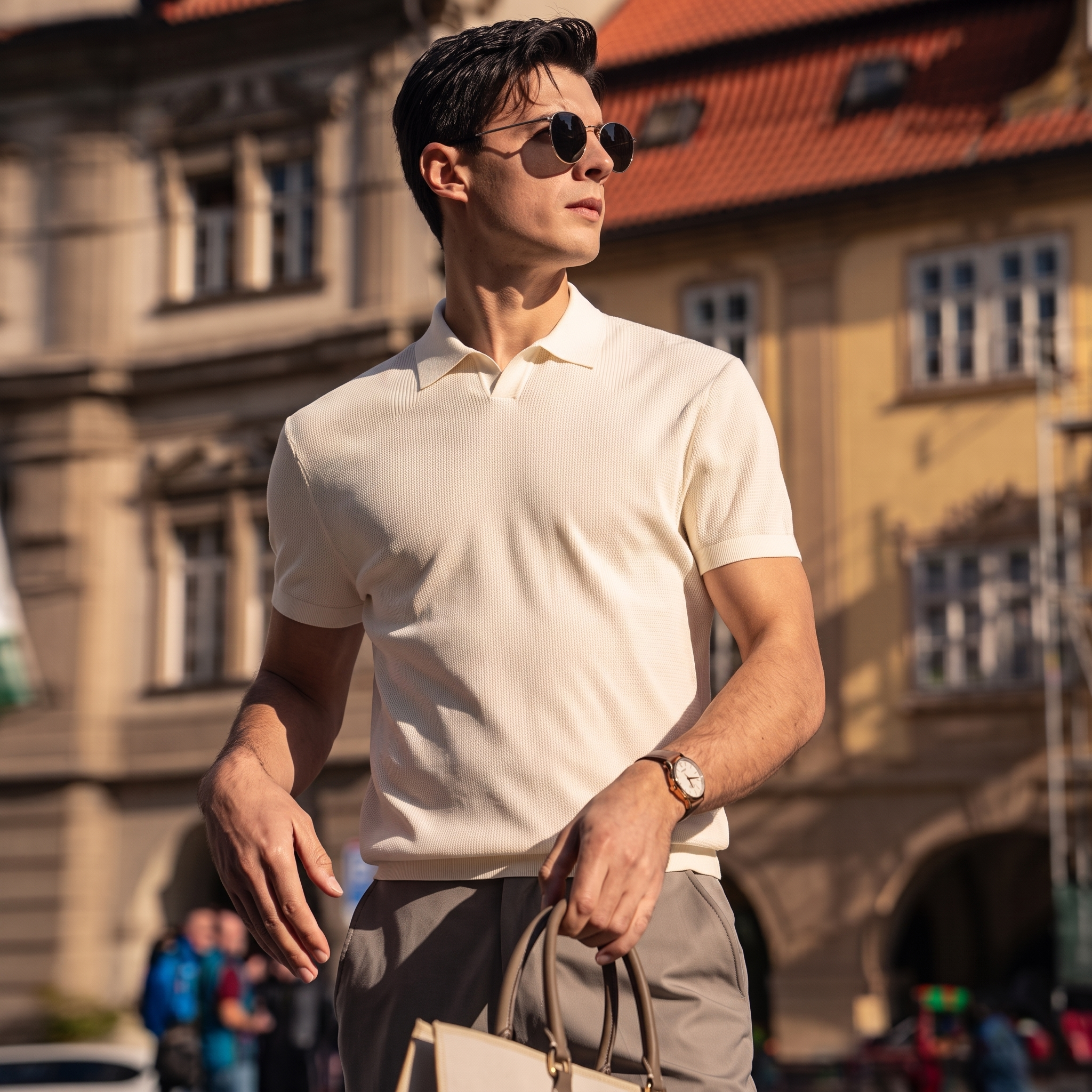 Minimal Ribbed Quiet Luxury Gentleman Polo