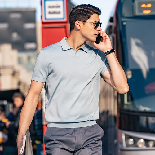 Wrinkle-Resistant Knit Polo