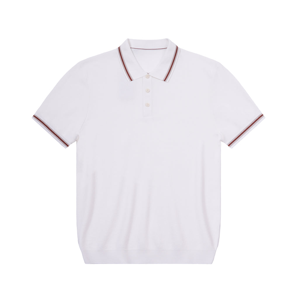 Contrast Trim Knit Polo